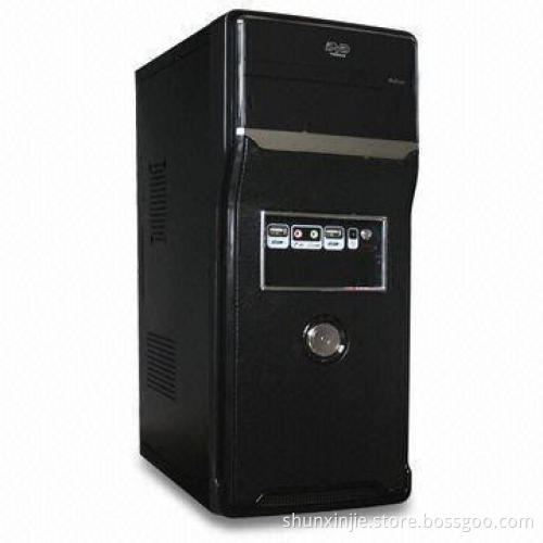 380 x 175 x 408mm Computer ATX Case with Leather Front Panel, Customized Logos are Accepted